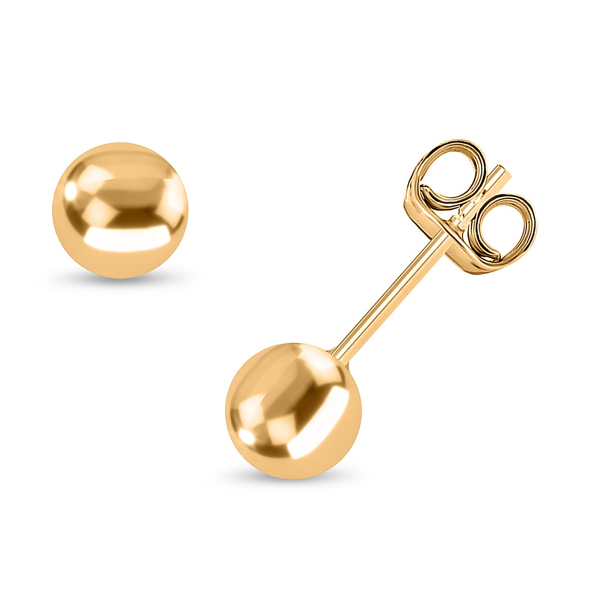 Hatton Garden Closeout - 9K Yellow Gold Spanish Stud Earrings With Push Back 7667029 0