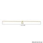 Hatton Garden Closeout - 9K Yellow Gold Floating Open Heart Charms Bracelet (Size - 7.00)