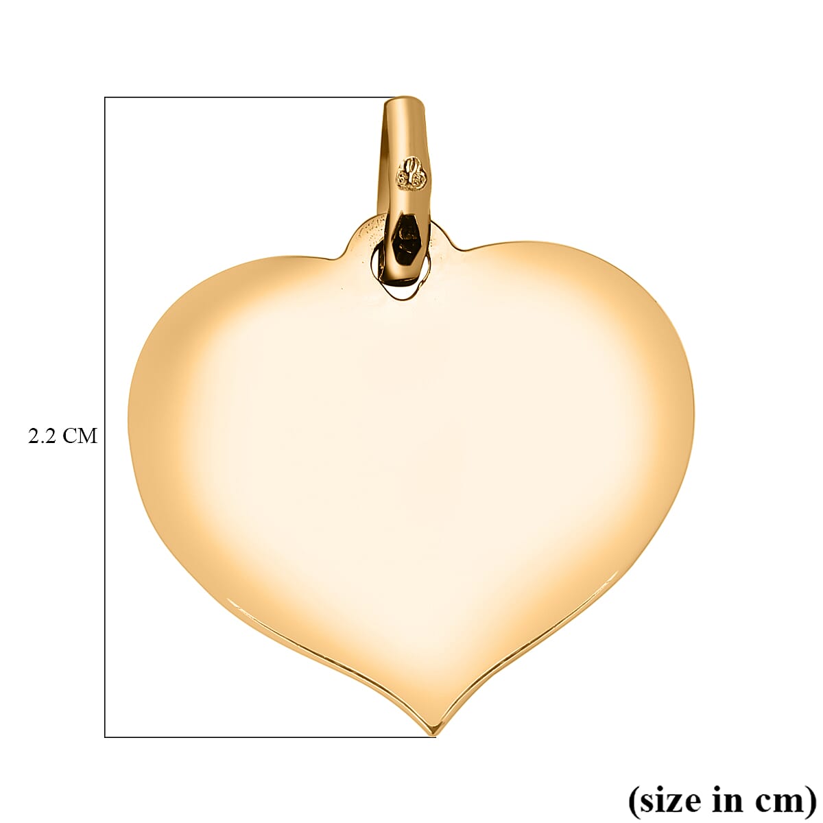 Hatton Garden Closeout - 9K Yellow Gold Heart Pendant 7647260 3