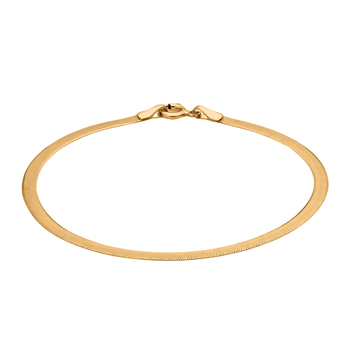 Hatton Garden Closeout - 9K Yellow Gold Herringbone Bracelet (Size - 7.5) 7647140 0