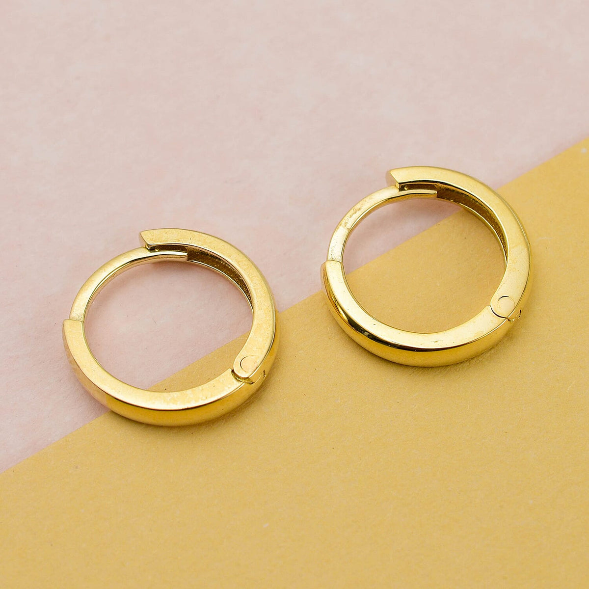 Hatton Garden Closeout - 9K Yellow Gold Huggie Hoop Earrings 7667844 1