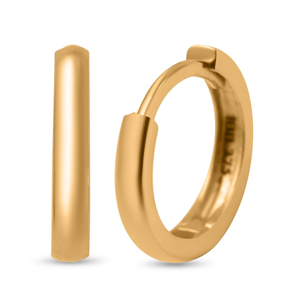 Italian Made Closeout Deal - 9K Yellow Gold Hoop Earrings