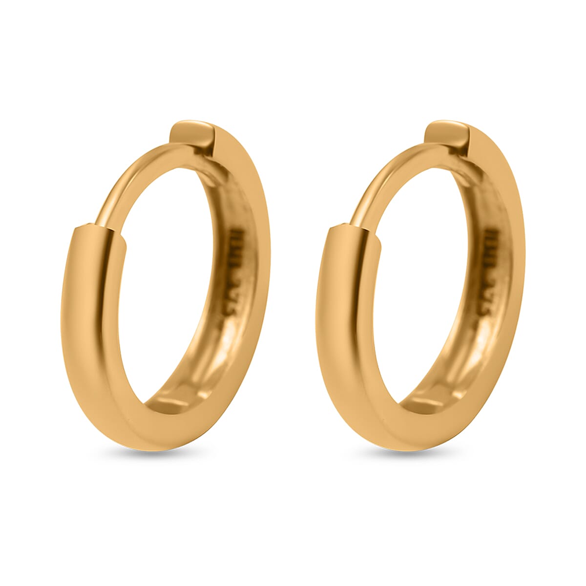 Italian Made Closeout Deal - 9K Yellow Gold Hoop Earrings 7694152 3