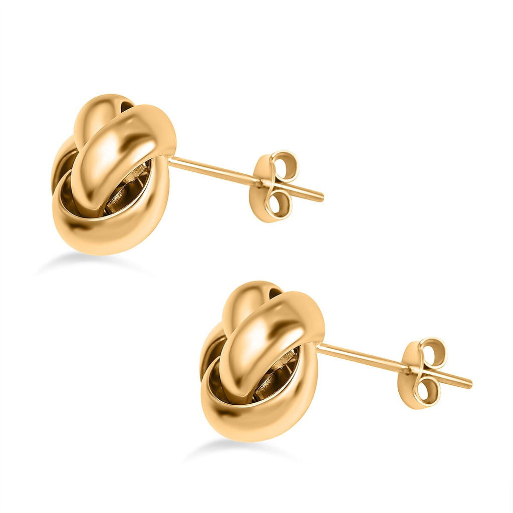Hatton Garden Closeout - 9K Yellow Gold Knot Stud Earrings