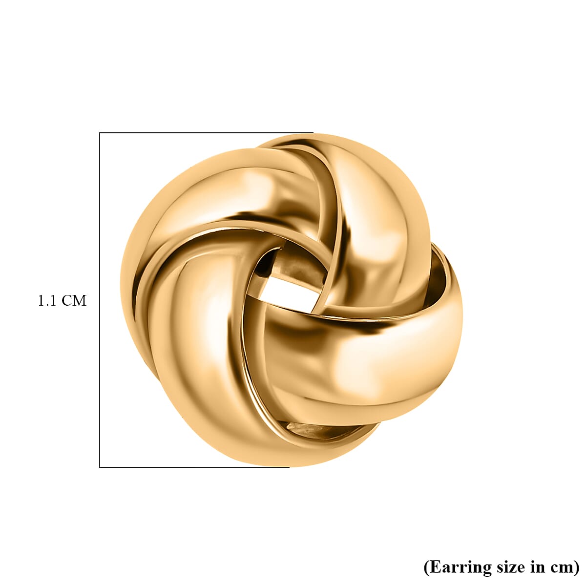 Hatton Garden Closeout - 9K Yellow Gold Knot Stud Earrings 7667830 3