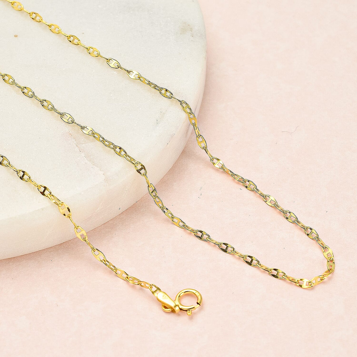9K Yellow Gold 1.6 MM Rambo Chain With Spring Ring Clasp 22 Inch Polished 7647107 1