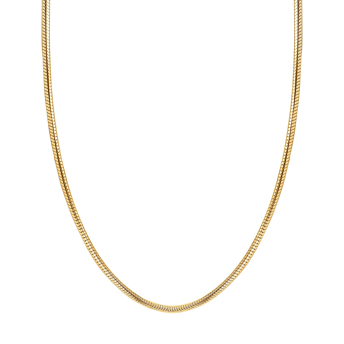 Hatton Garden Closeout - 9K Yellow Gold Mini Round Snake Necklace (Size - 16) 7647025 0