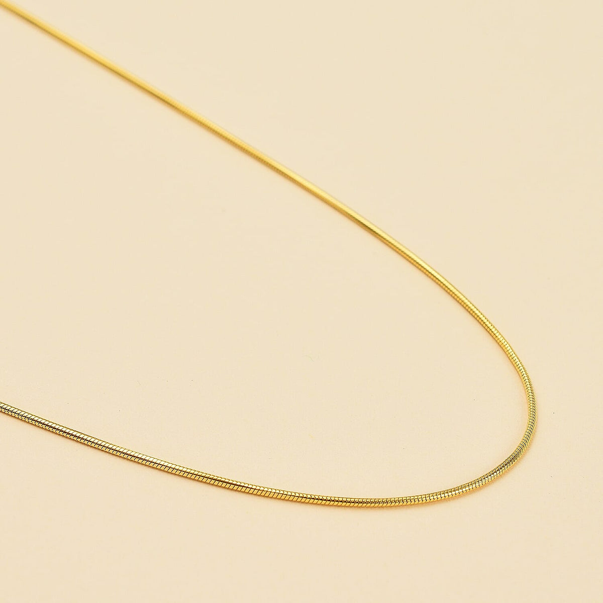 Hatton Garden Closeout - 9K Yellow Gold Mini Round Snake Necklace (Size - 16) 7647025 1