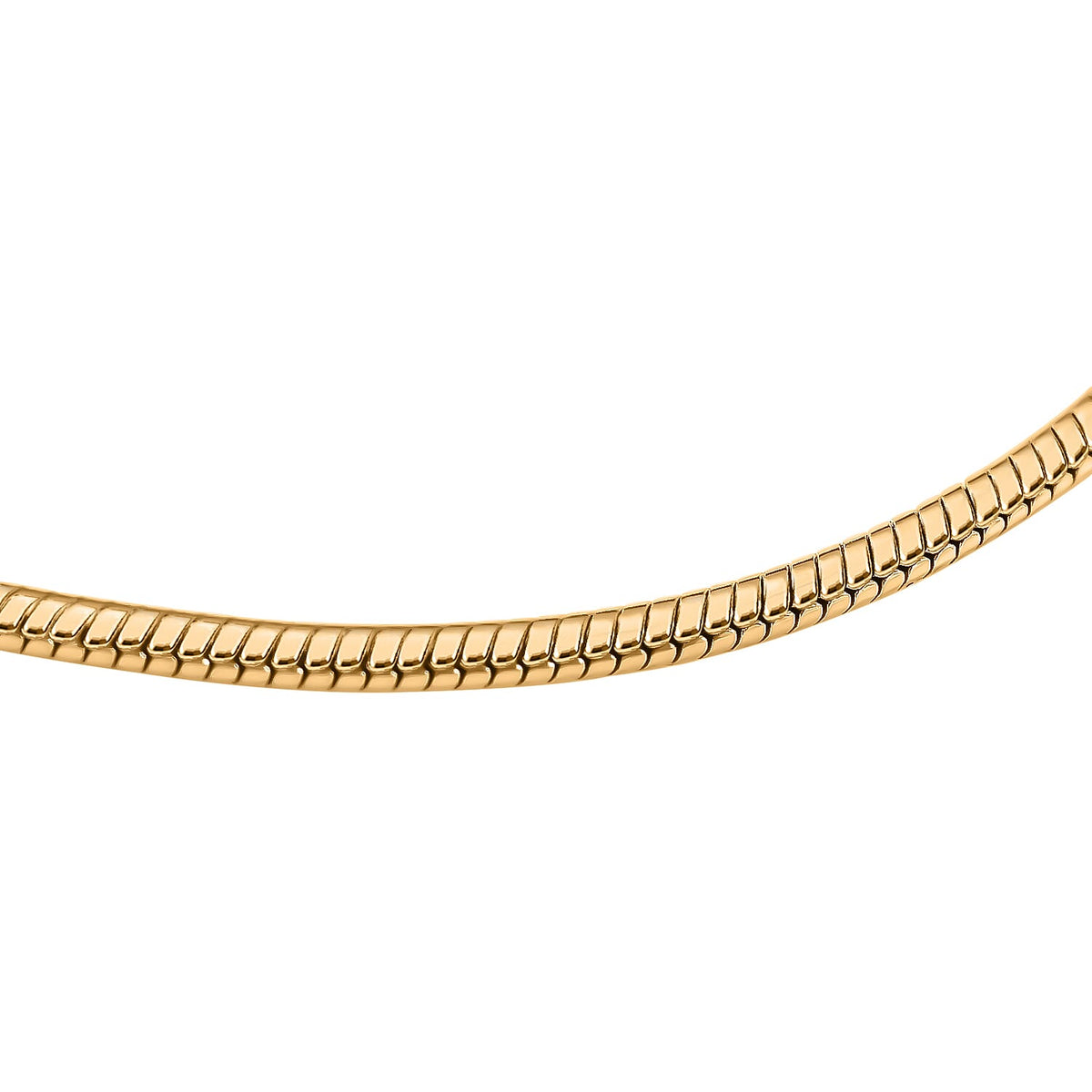 Hatton Garden Closeout - 9K Yellow Gold Mini Round Snake Necklace (Size - 16) 7647025 2