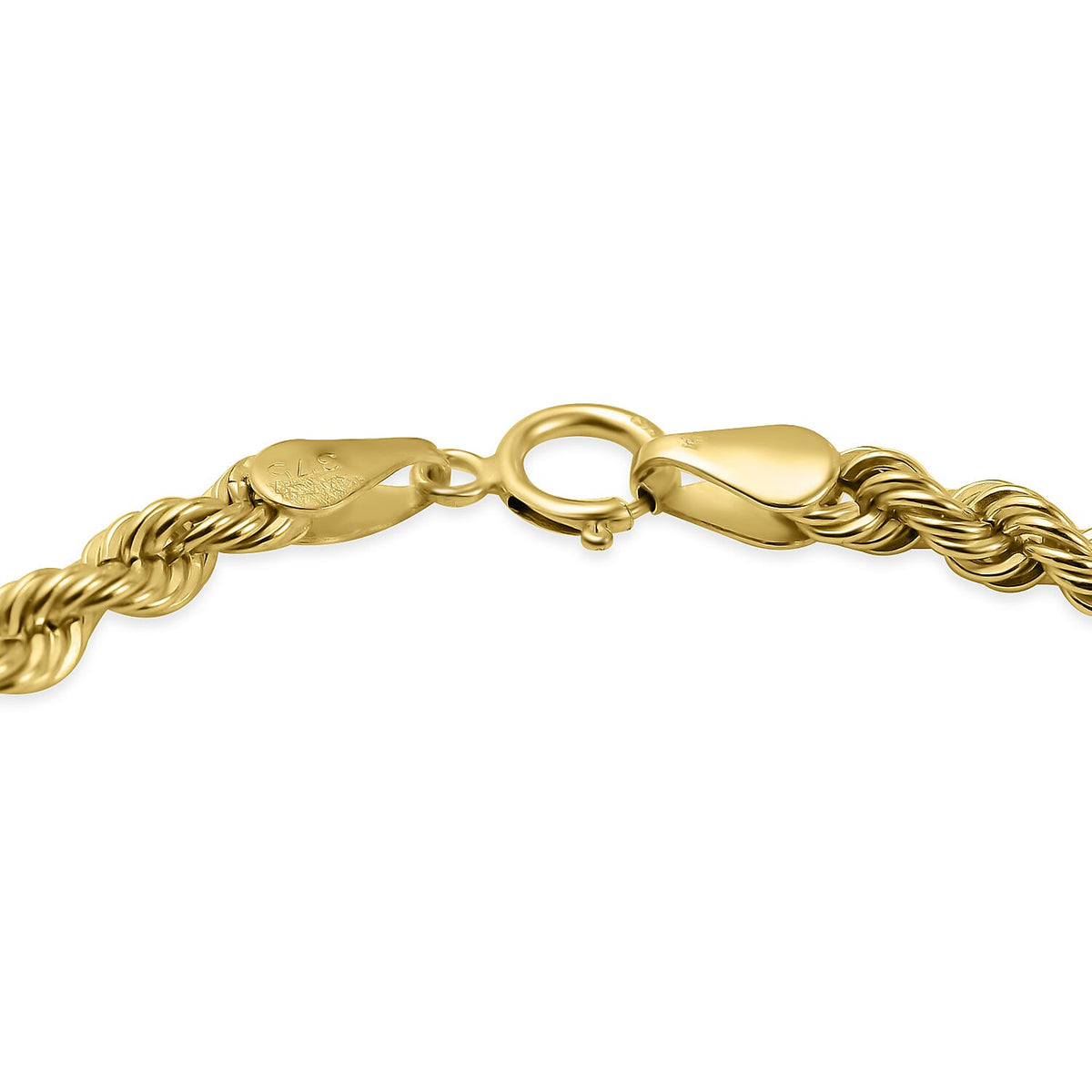 Hatton Garden Closeout - 9K Yellow Gold Rope Bracelet (Size - 7.25) 7677262 2
