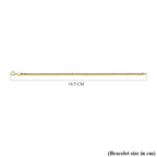 Hatton Garden Closeout - 9K Yellow Gold Rope Bracelet (Size - 7.25)