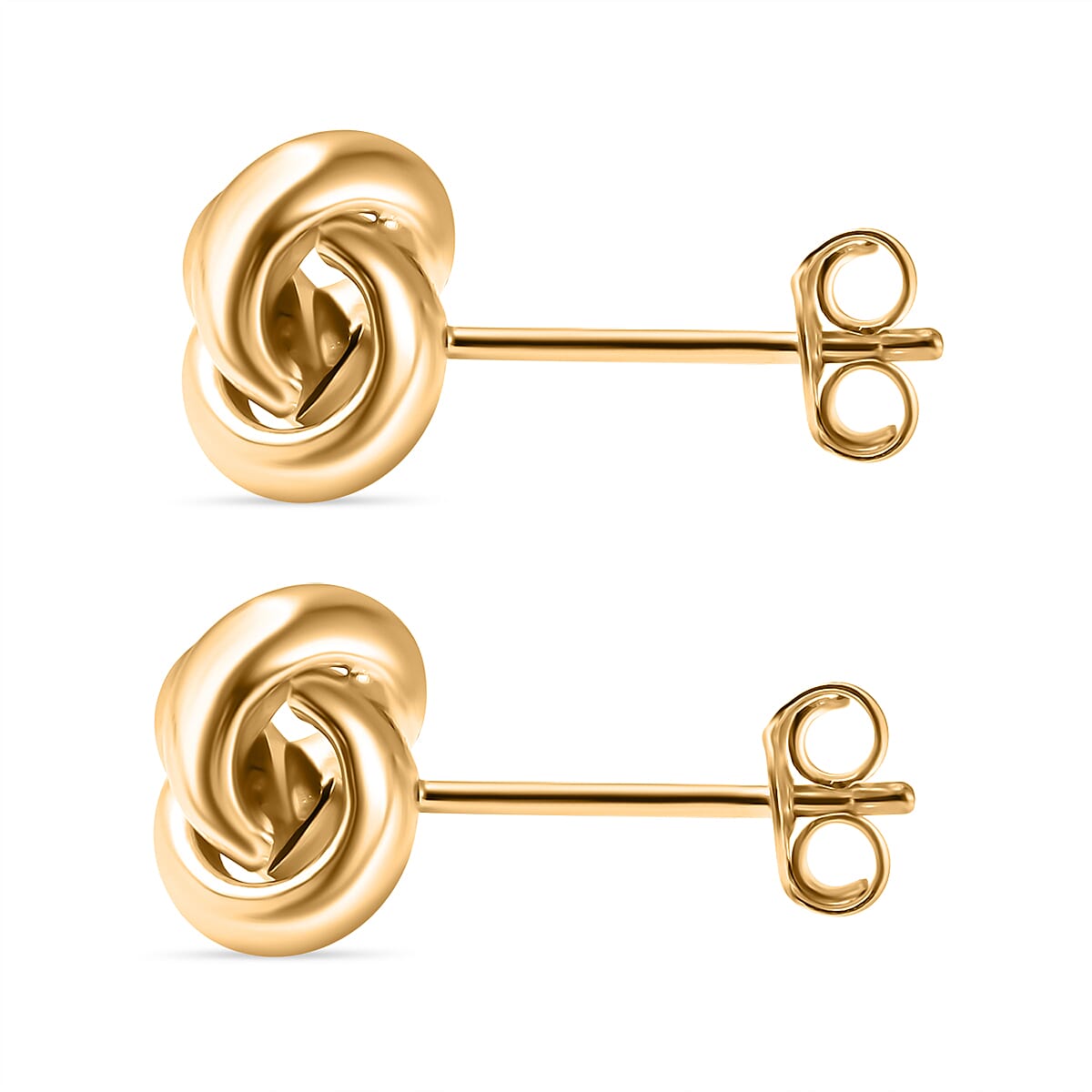 Hatton Garden Closeout- 9K Yellow Gold Triple Knot Stud Earrings 7664040 2