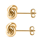 Hatton Garden Closeout- 9K Yellow Gold Triple Knot Stud Earrings