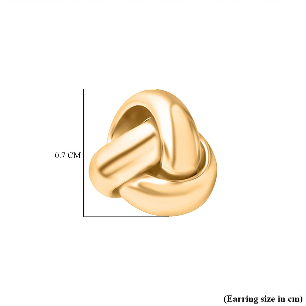 Hatton Garden Closeout- 9K Yellow Gold Triple Knot Stud Earrings