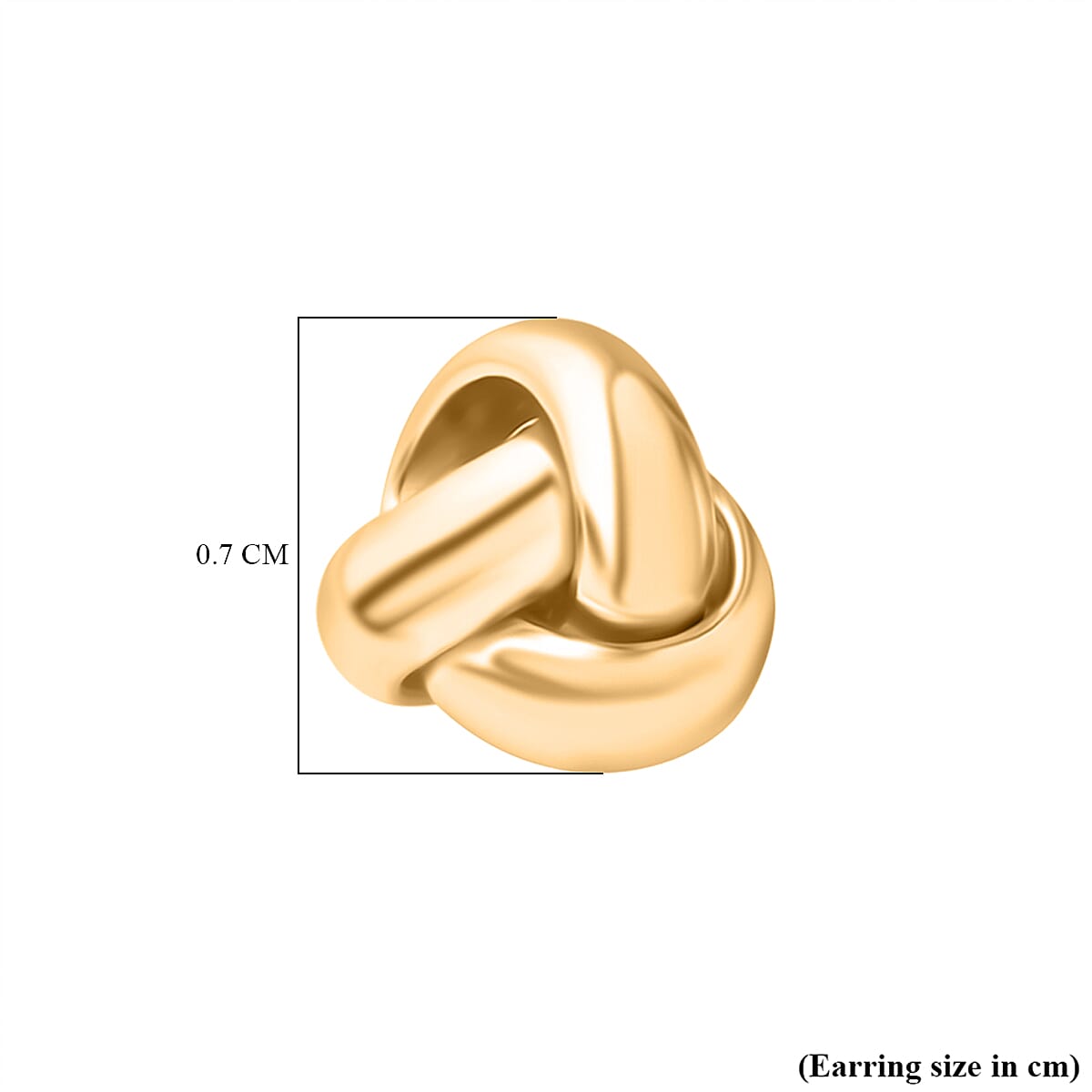 Hatton Garden Closeout- 9K Yellow Gold Triple Knot Stud Earrings 7664040 3