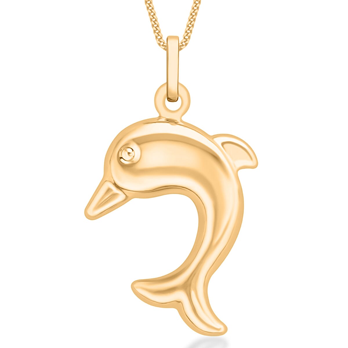 Hatton Garden Closeout Deal - 9K Yellow Gold Dolphin Pendant 8194904 0