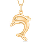 Hatton Garden Closeout Deal - 9K Yellow Gold Dolphin Pendant