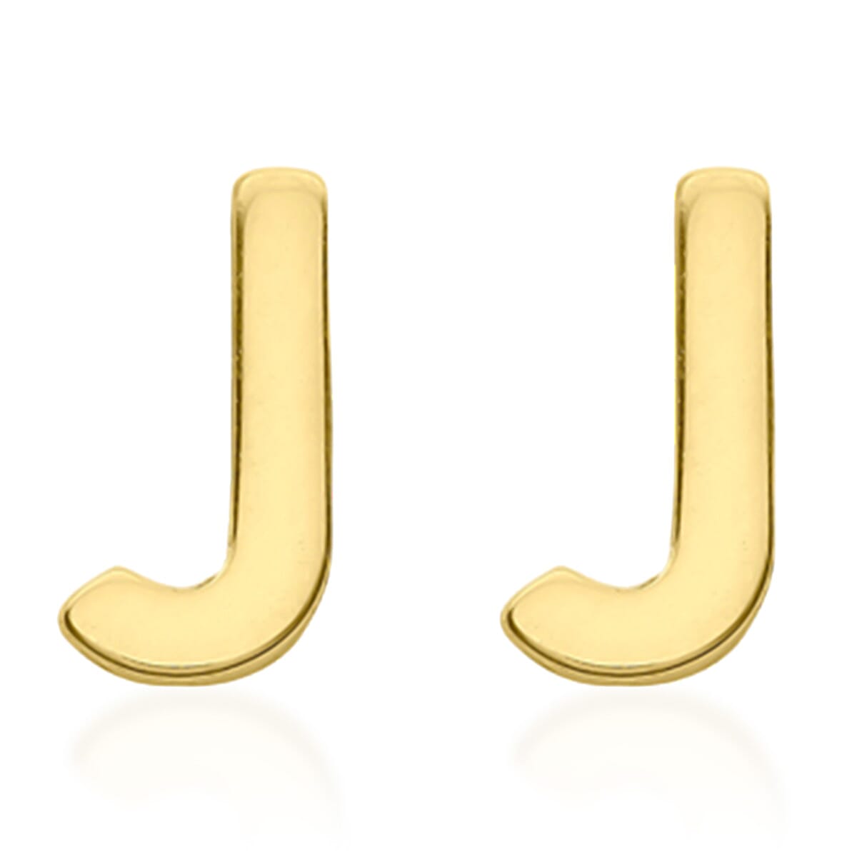 Hatton Garden Closeout Deal - 9K Yellow Gold Initial J Stud Earring with Push Back 8169065 0