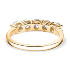 Luxuriant 9K Yellow Gold Lab Grown Diamond (SI-GH) 5 Stone Ring 1.00 Ct.