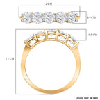 Luxuriant 9K Yellow Gold Lab Grown Diamond (SI-GH) 5 Stone Ring 1.00 Ct.