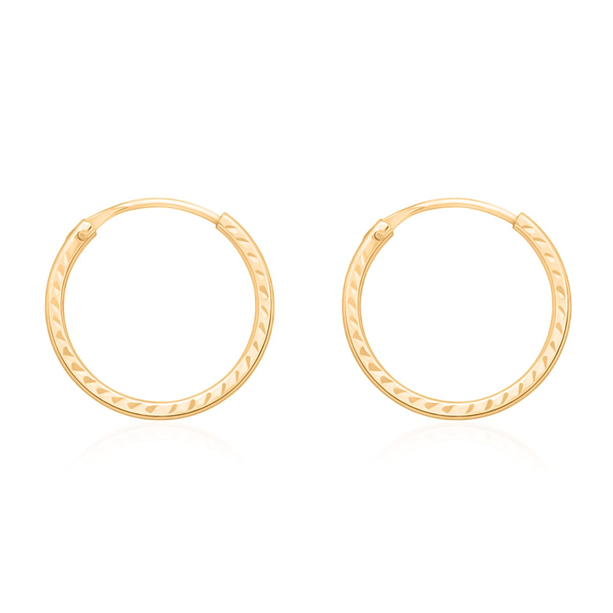 Hatton Garden Closeout Deal - 9K Yellow Gold Sleeper Earring with Hoop 8194875 0