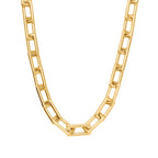 Italian Closeout Deal -9K Yellow Gold Square Paperclip Necklace (Size - 20),  Gold Wt. 18.75 Gms