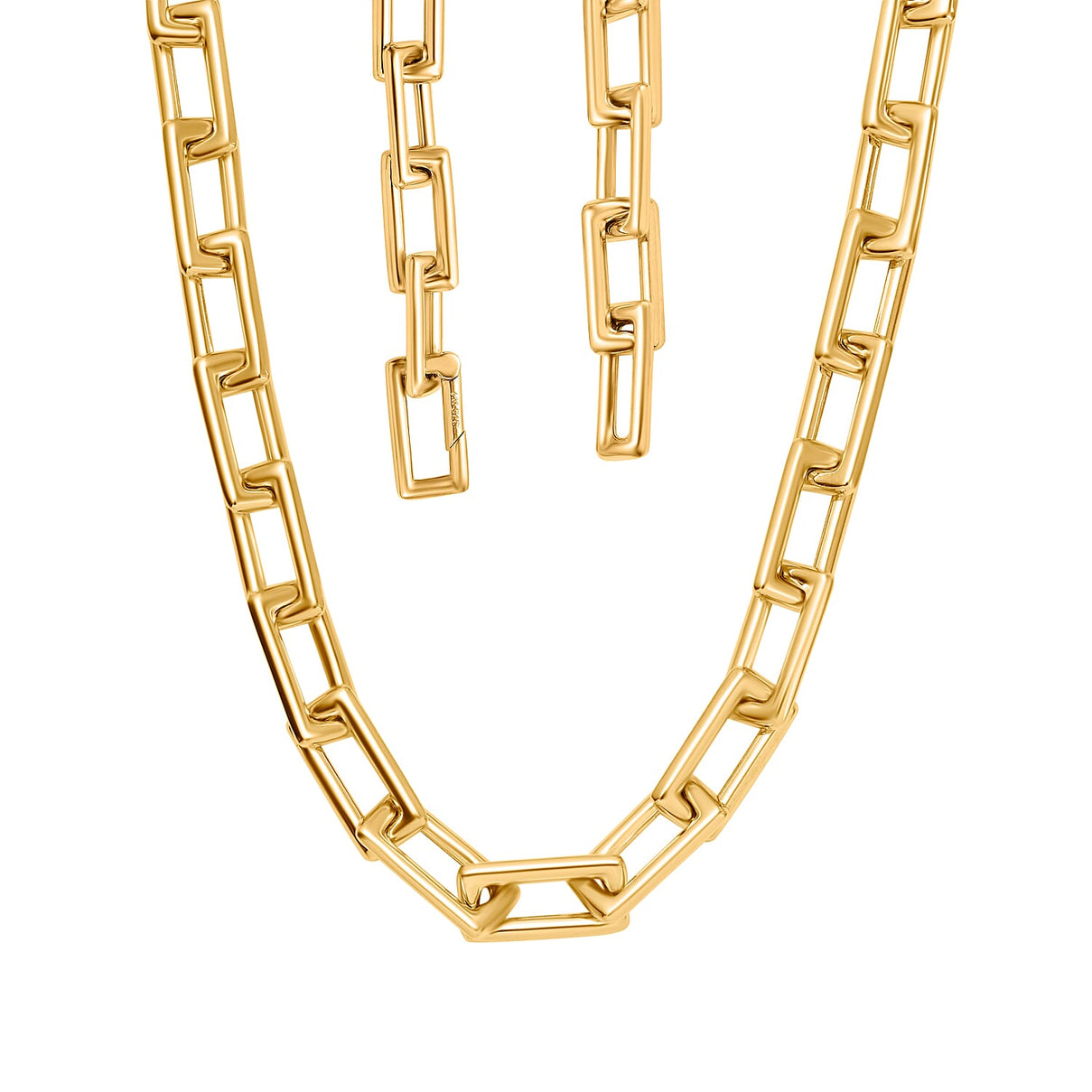 9K Yellow Gold 7.5 MM Paperclip Chain With Open Link Clasp 20 Inch Polished 7960307 2