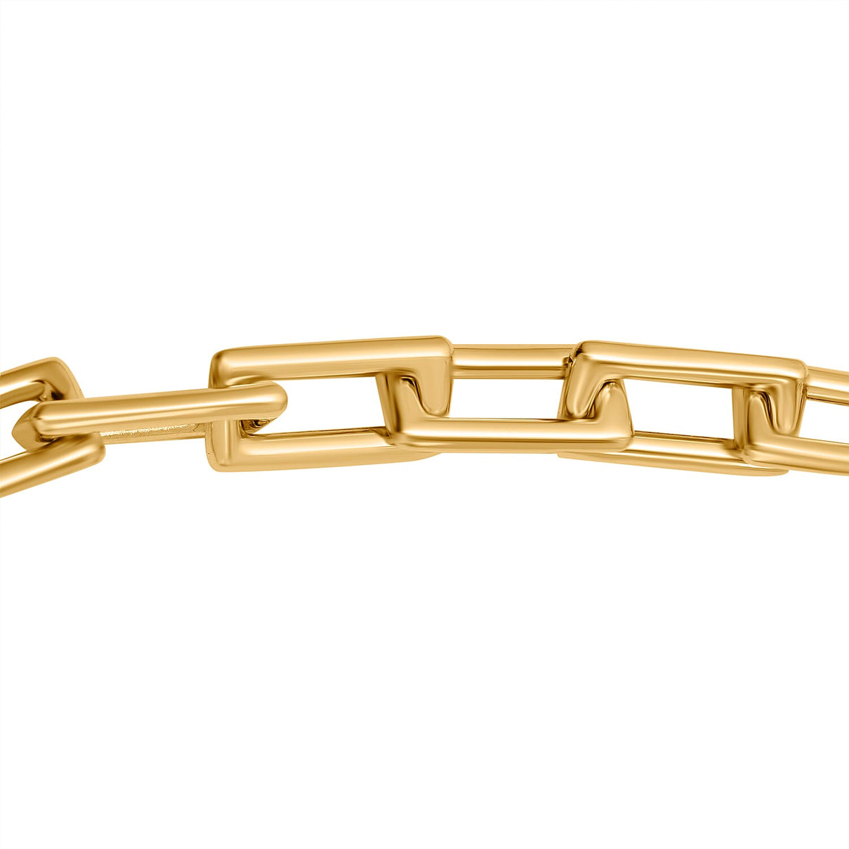 9K Yellow Gold 7.5 MM Paperclip Chain With Open Link Clasp 20 Inch Polished 7960307 4