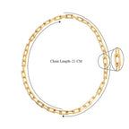 Italian Closeout Deal -9K Yellow Gold Square Paperclip Necklace (Size - 20),  Gold Wt. 18.75 Gms