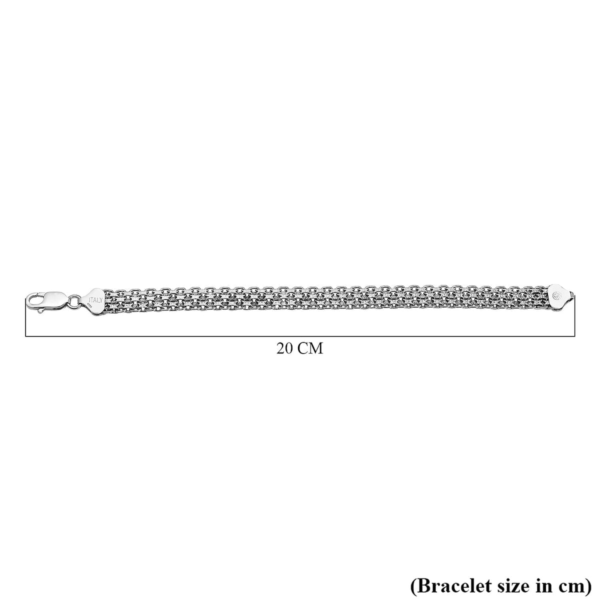 Hatton Garden Closeout - Rhodium Overlay Sterling Silver Bismark Bracelet (Size - 7.5) 7695201 4