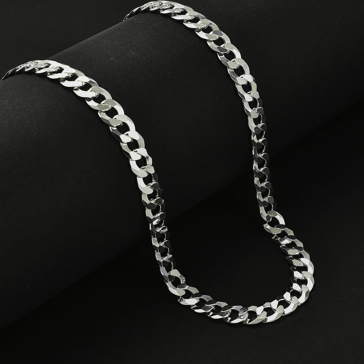 JCK Vegas - Sterling Silver Flat Curb Necklace (Size - 20), Silver Wt. 30.00  Gms 7729621 1