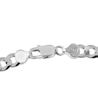 JCK Vegas - Sterling Silver Flat Curb Necklace (Size - 20), Silver Wt. 30.00  Gms