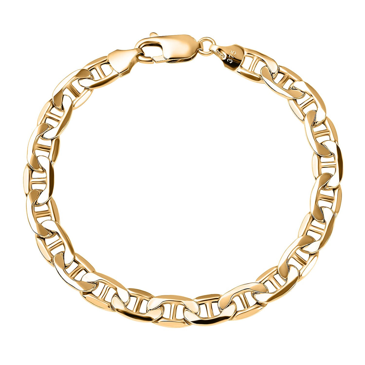 Hatton Garden Closeout - 9K Yellow Gold Rambo Bracelet (Size - 8), Gold Wt. 8.60 Gms 7602000 0