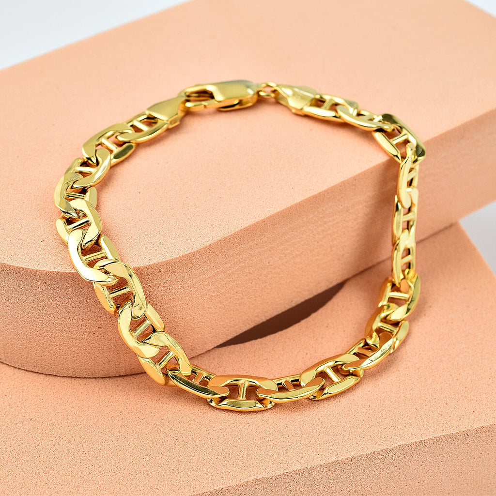 Hatton Garden Closeout - 9K Yellow Gold Rambo Bracelet (Size - 8), Gold Wt. 8.60 Gms