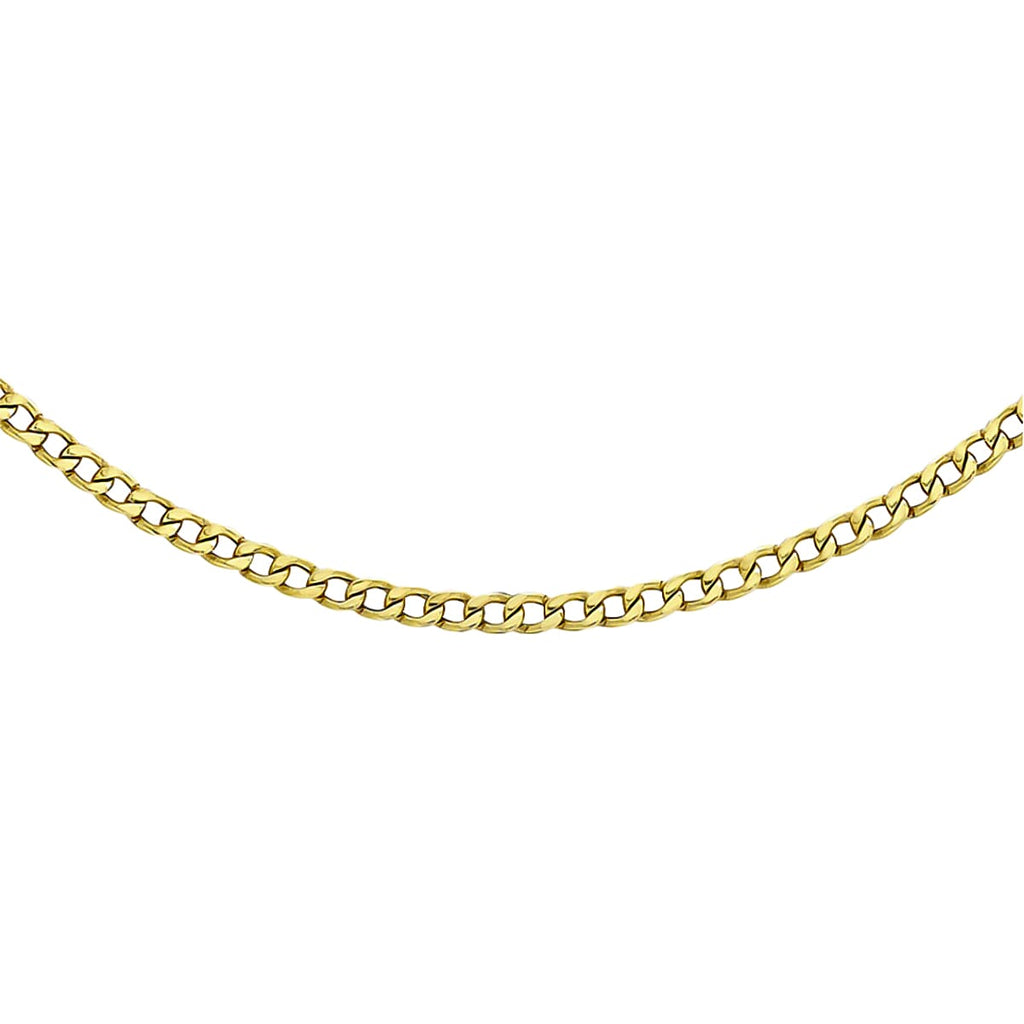 Hatton Garden Closeout - 9K Yellow Gold Curb Necklace (Size - 22) 2.00 Grams