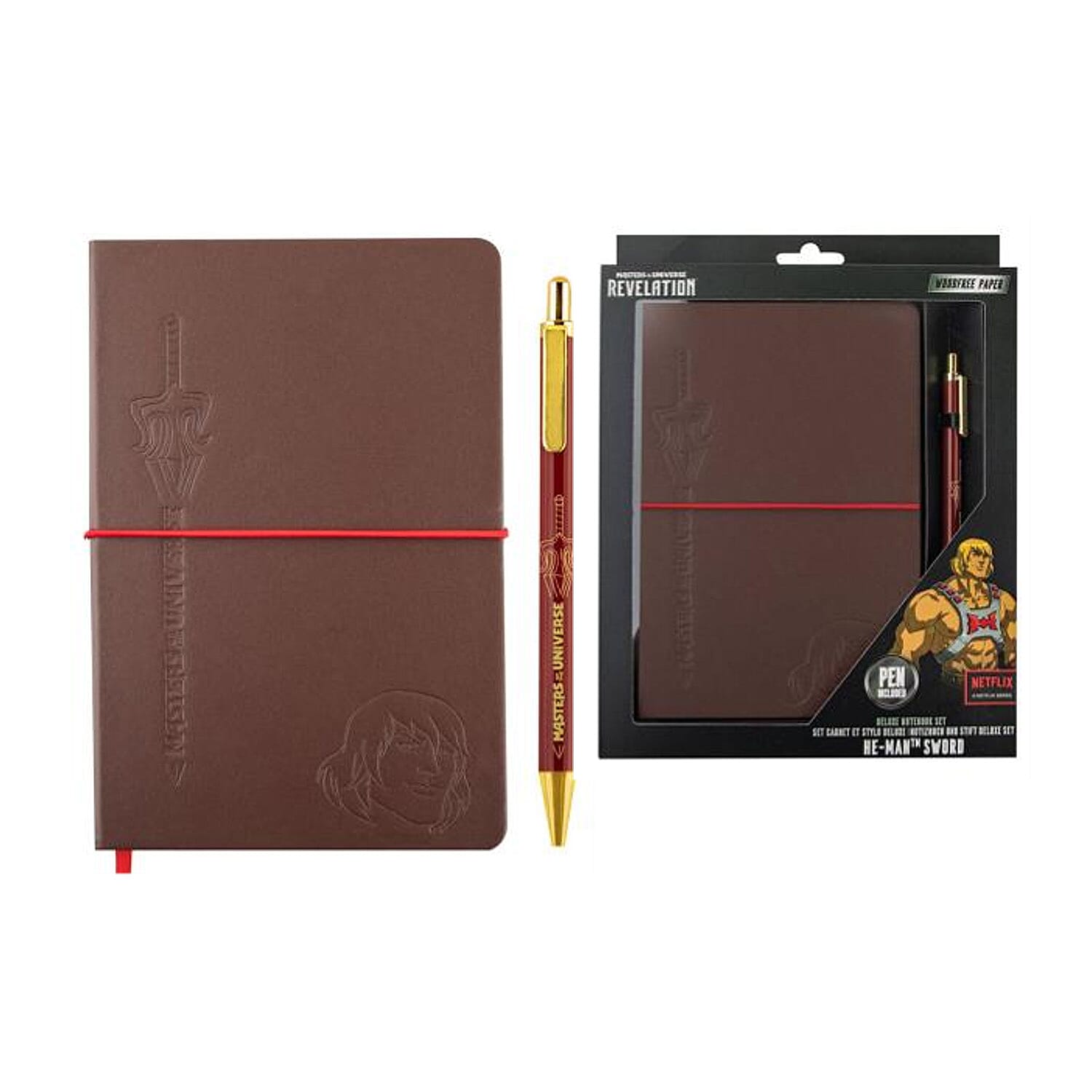 Ideal World Christmas Cracker-He-Man Deluxe Notebook with Blue Ink Pen - Chocolate 8301503 0