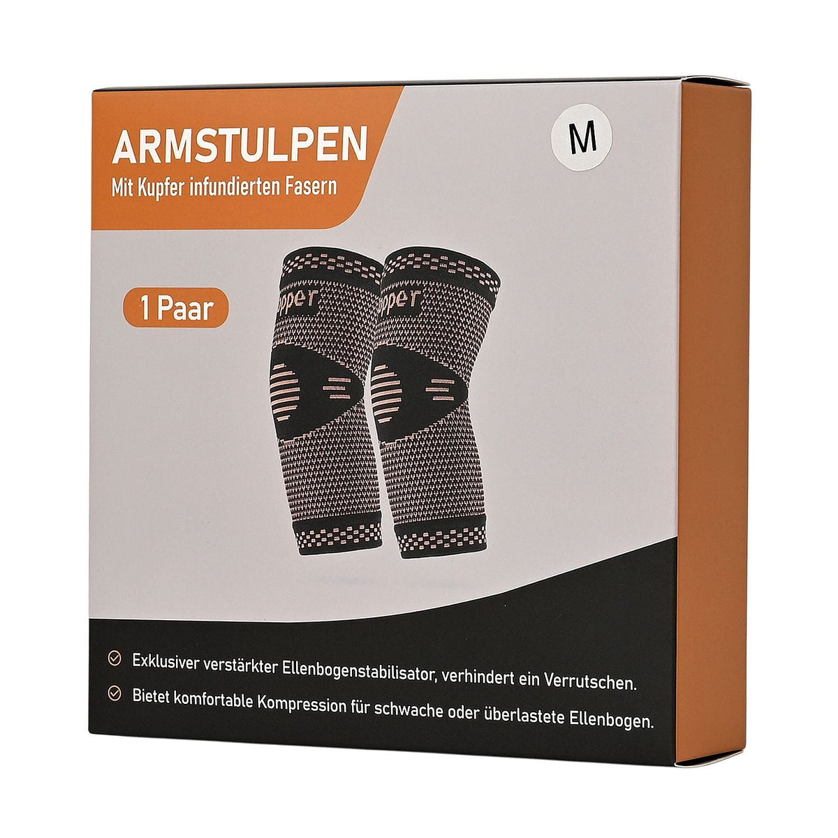 Copper Infused Arm Compression Sleeve for Pain Relief and Support - Black 8047856 5