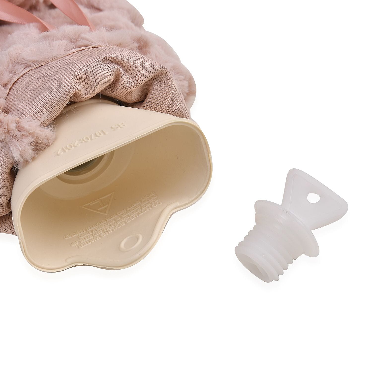 Reusable Long Hot Water Bottle with Plush Cover â€“ Pink 7625516 5
