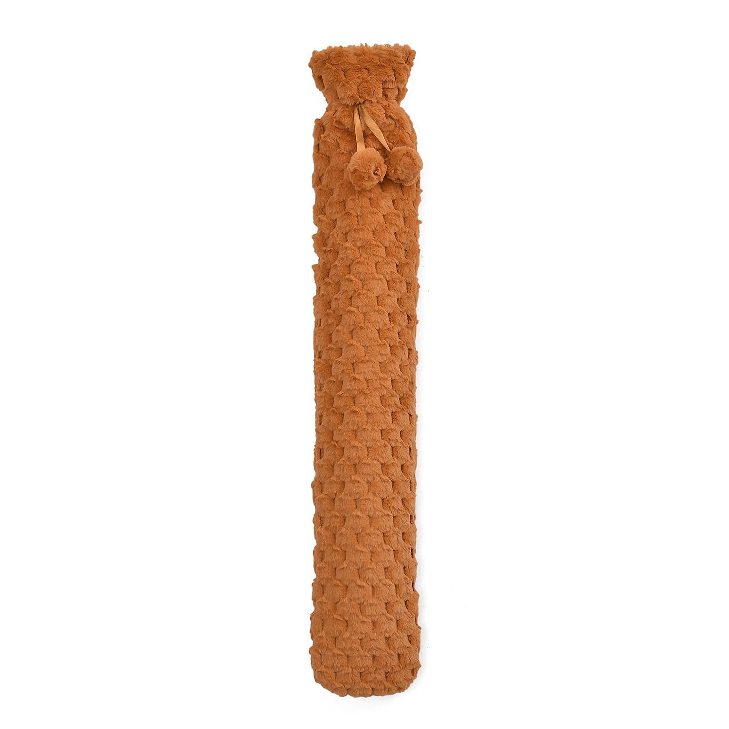 Reusable Long Hot Water Bottle with Plush Cover - Tan 7625518 0