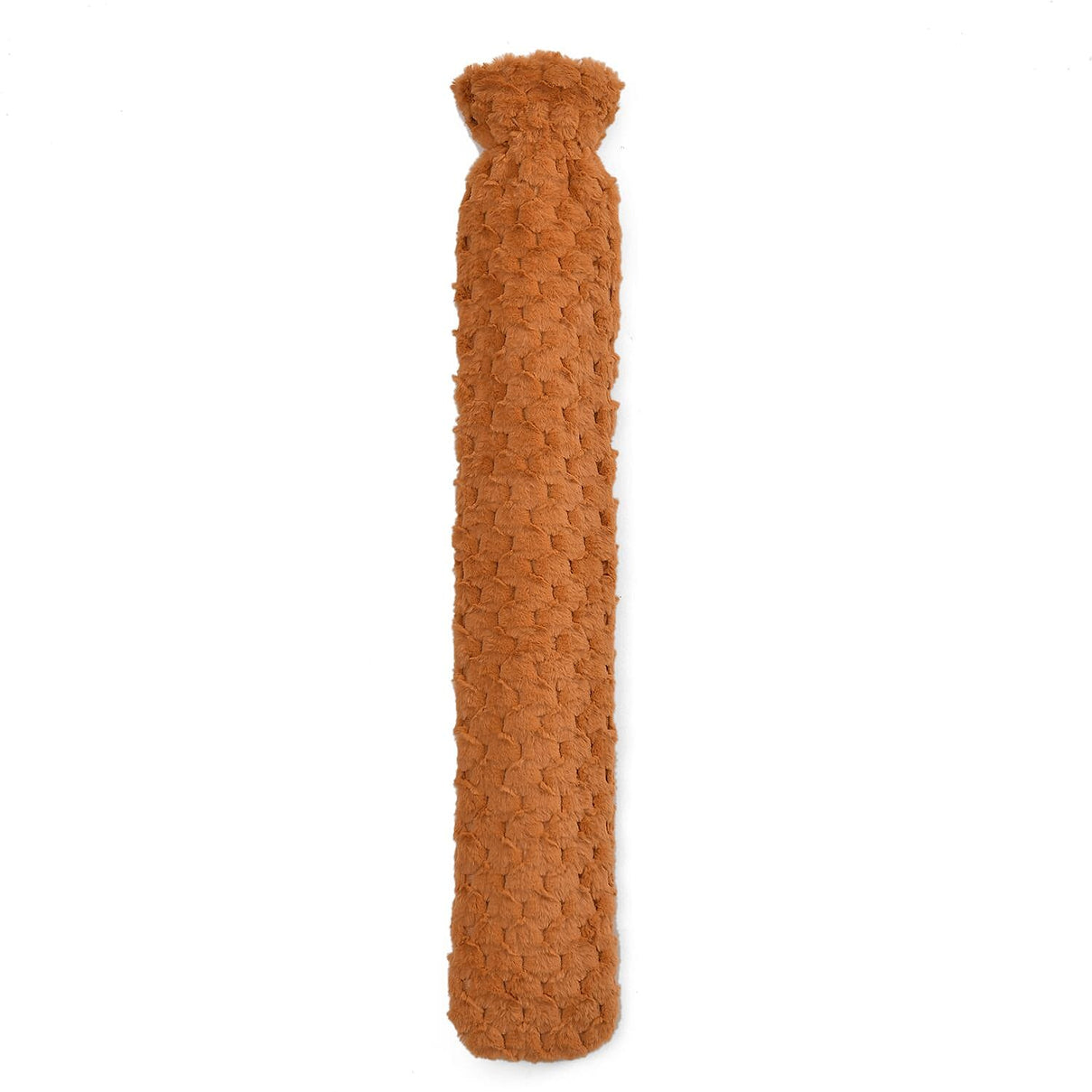 Reusable Long Hot Water Bottle with Plush Cover - Tan 7625518 2