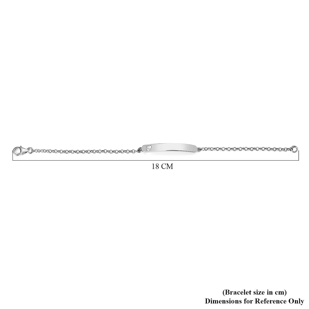 Platinum Overlay Sterling Silver Bracelet (Size 7), Silver Wt 5.17 Gms