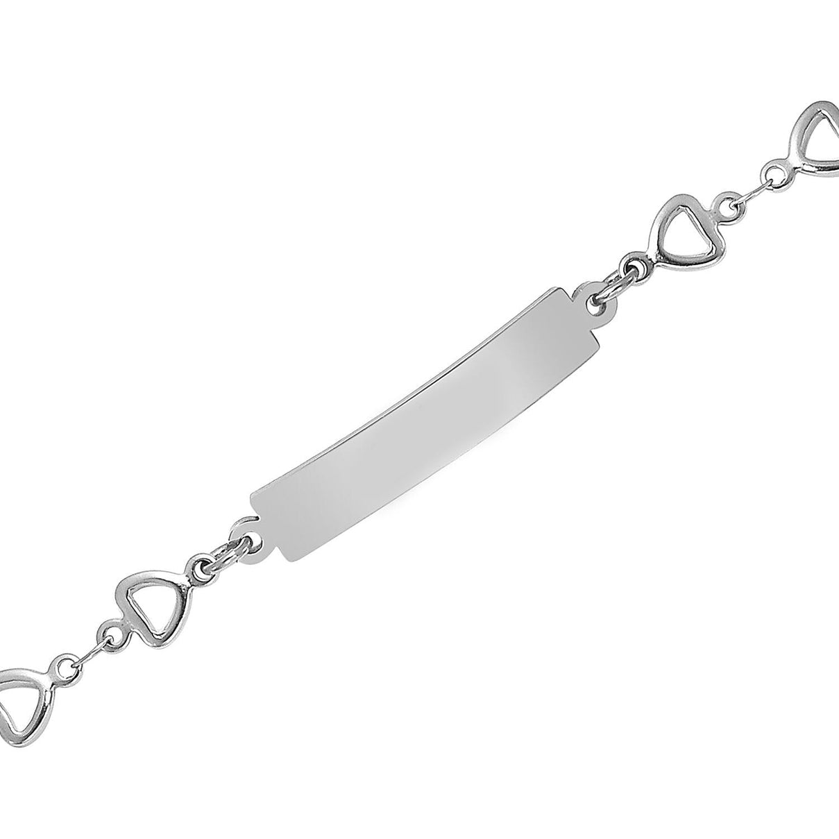 Heart Link Bracelet (Size - 7.5) in Stainless Steel 3723570 3