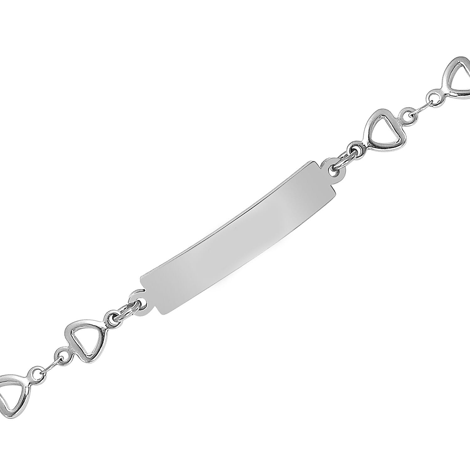 Heart Link Bracelet (Size - 7.5) in Stainless Steel 3723570 3