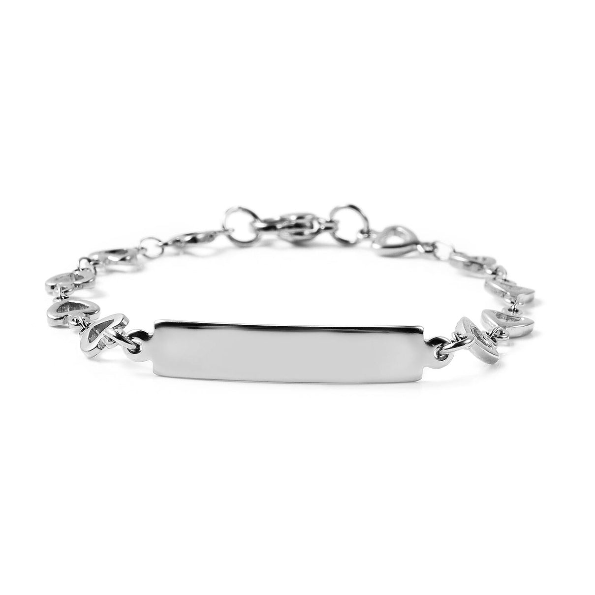 Heart Link Bracelet (Size - 7.5) in Stainless Steel 3723570 7
