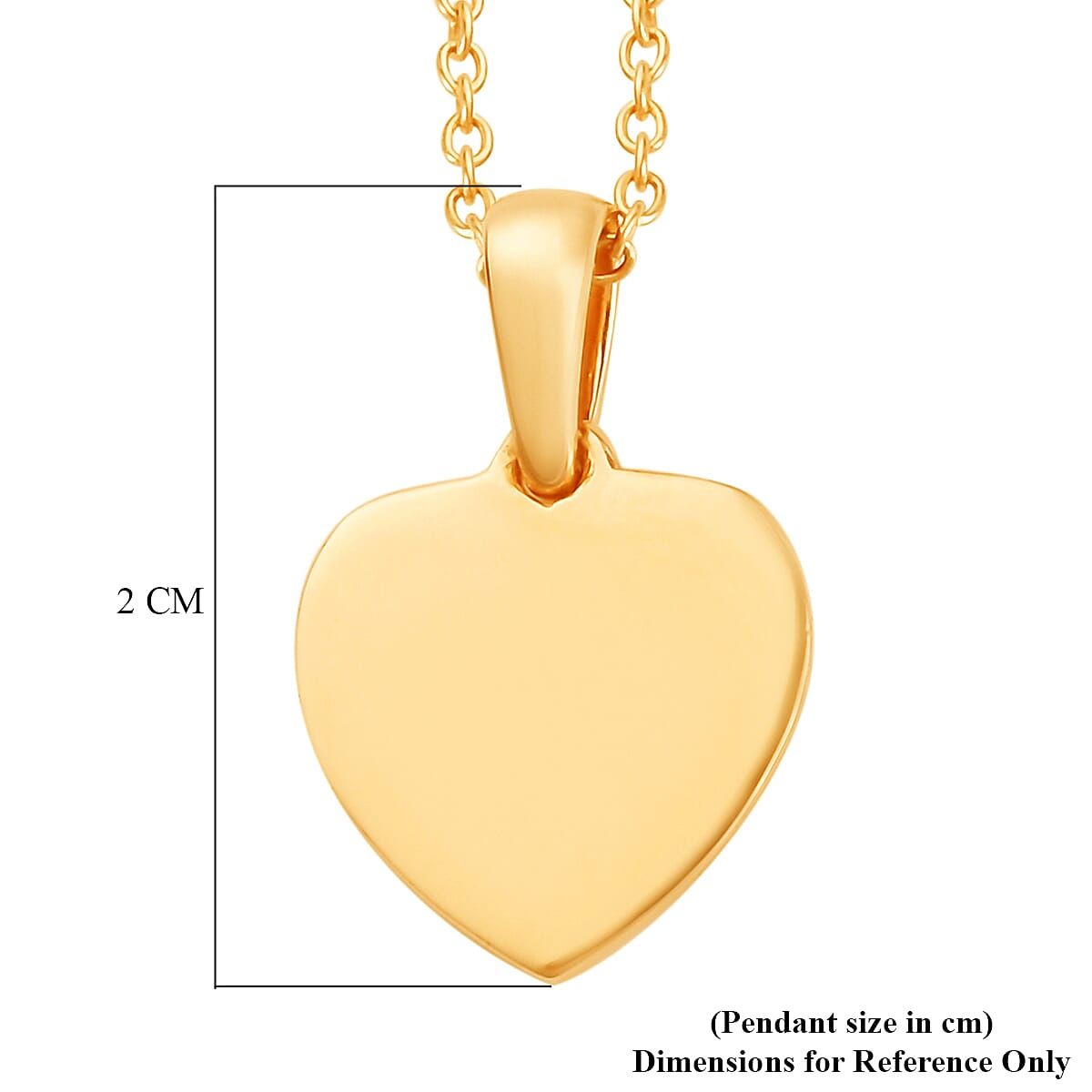 Heart Pendant With Chain in Platinum Plated Sterling Silver 3629103 0