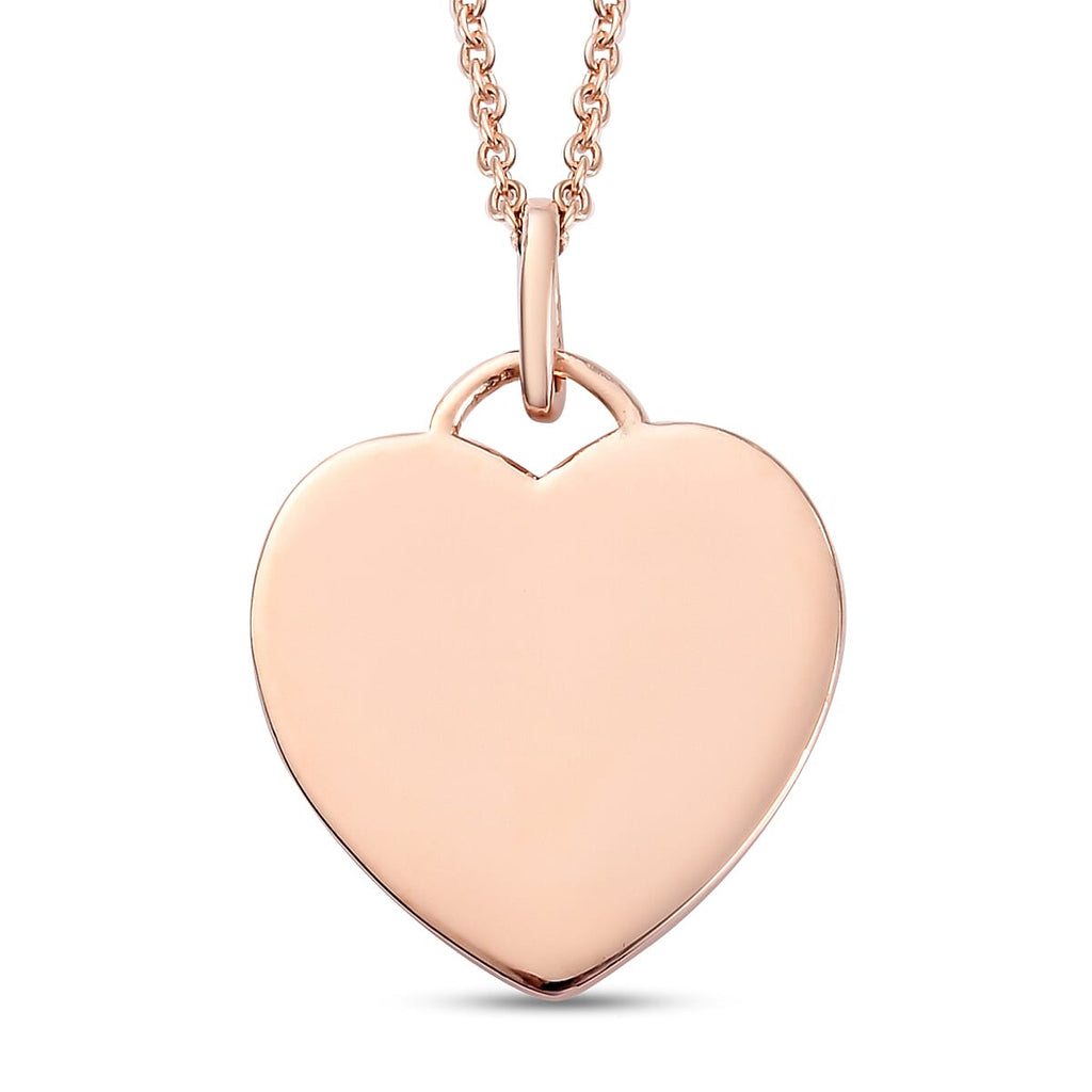 Rose Gold Overlay Sterling Silver Pendant with Chain (Size 18), Gold Wt. 6.05 Gms