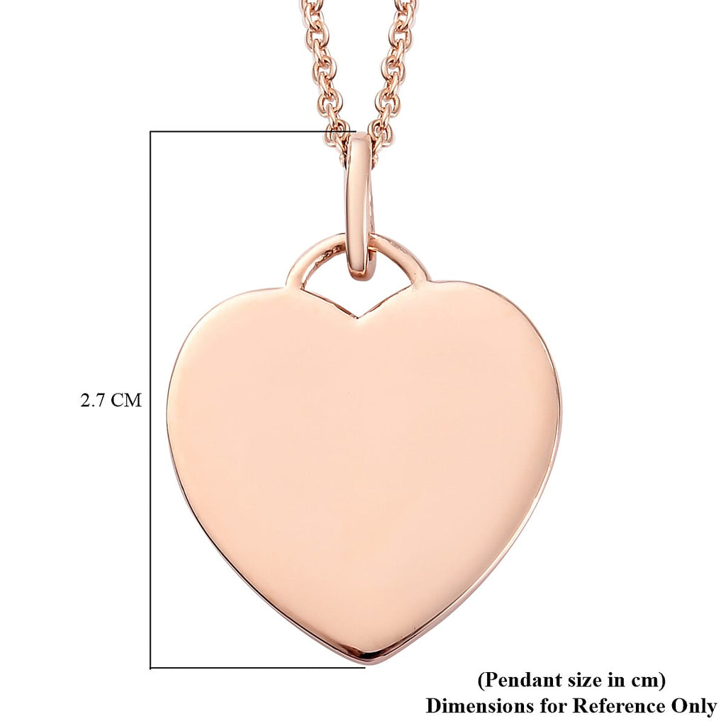 Rose Gold Overlay Sterling Silver Pendant with Chain (Size 18), Gold Wt. 6.05 Gms