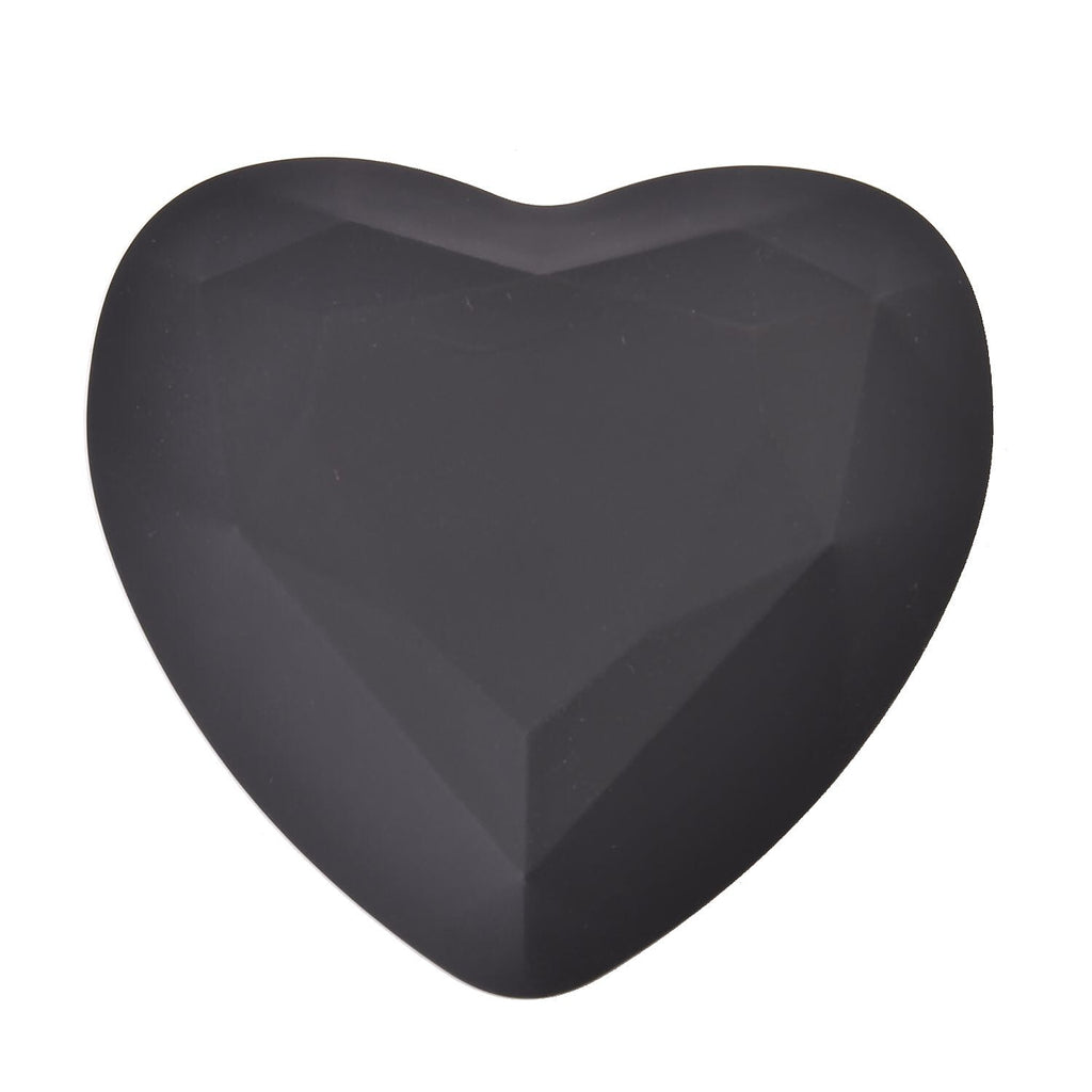 Heart Shaped Design Luxurious Necklace Box with LED Light & Velvet Lining (Size 7x6x4 cm) - Black