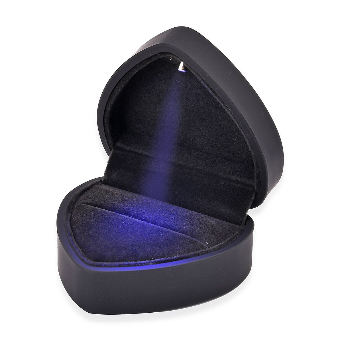 Heart Shaped Design Luxurious Necklace Box with LED Light &amp; Velvet Lining (Size 7x6x4 cm) - Black 7387425 6
