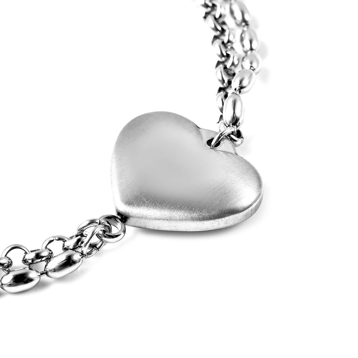 Heart and Arrow Bracelet (Size 7.5 with 1 inch Ext.) in Stainless Steel 6041377 5